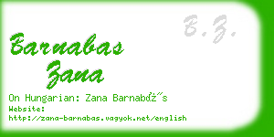 barnabas zana business card